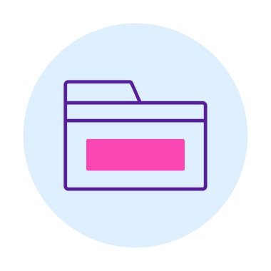 klasör web simgesi, vektör çizim