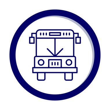 bus simgesi, vektör illüstrasyonu