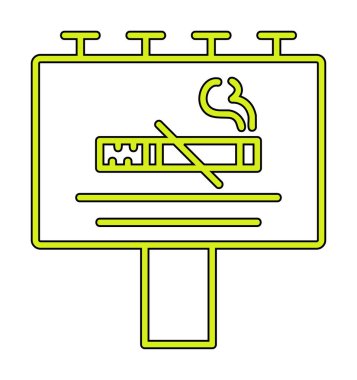 Sigara içilmeyen Billboard 'un vektör illüstrasyonu 