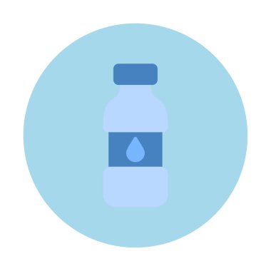 su şişesi simgesi, vektör illüstrasyonu    