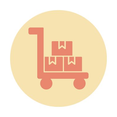 Arkaplanda fabrika tramvayı simgesi. 