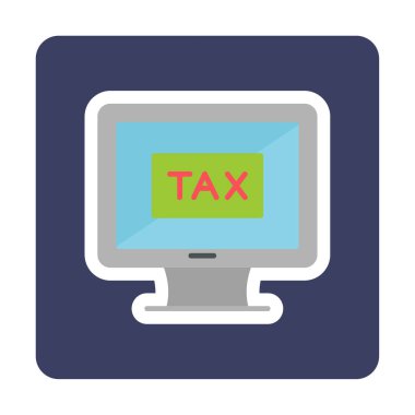 vergi ödeme ikonu vektör illüstrasyonu