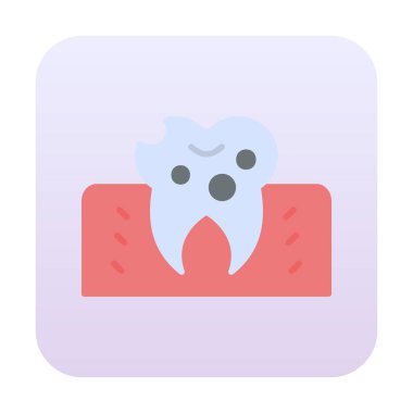 Diş Tedavi simgesi, vektör illüstrasyonu  