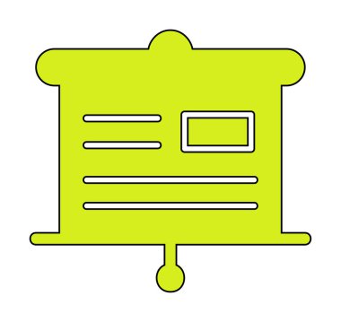 Sunum tahtası simgesi, vektör illüstrasyonu