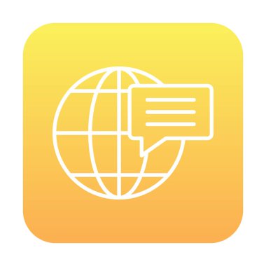 Dünya İletişim vektör simgesi modern illüstrasyon             