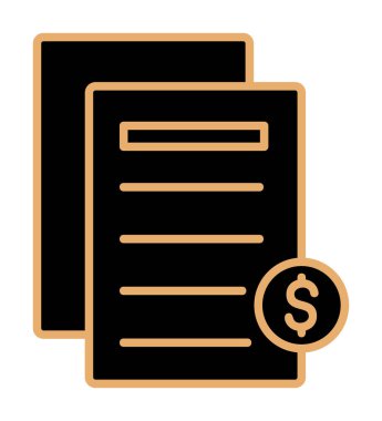 Bill düz simgesi, vektör illüstrasyonu