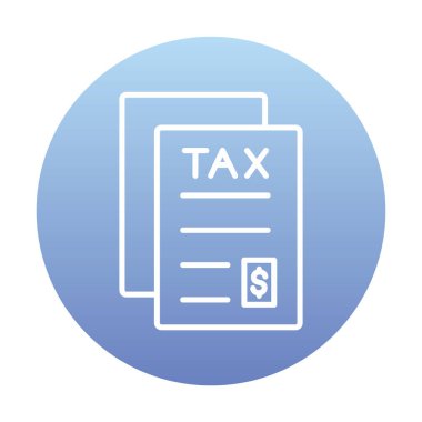 Basit vergi dosyası simgesi, vektör illüstrasyonu