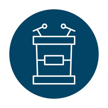 Modern Tribune simgesinin vektör çizimi                     