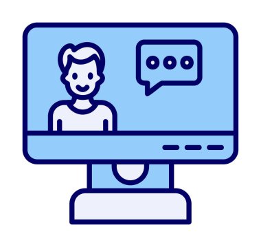 TV haber simgesi, vektör illüstrasyonu basit tasarım