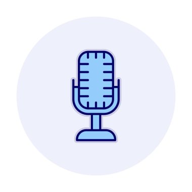 mikrofon web simge vektör çizim 