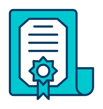 Sertifika vektör simgesi modern basit illüstrasyon                                 