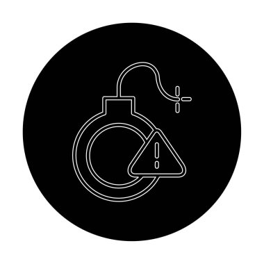 Uyarı işareti simgesinin vektör illüstrasyonu 