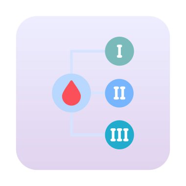 Kan Tipi simgesinin vektör illüstrasyonu  