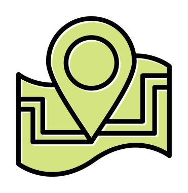 harita işareti simgesi. vektör çizim 