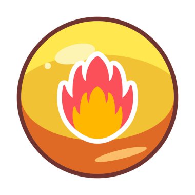 düz ateş simgesi vektör illüstrasyon tasarımı