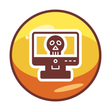 Bilgisayar korsanlığı simgesi, basit bir stil. vektör