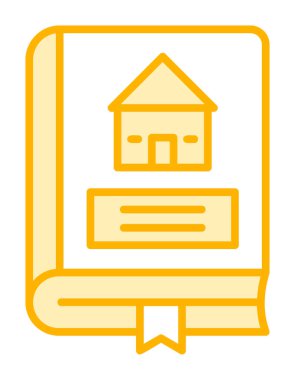 Mimarlık Kitabı düz simgesi, vektör illüstrasyonu 