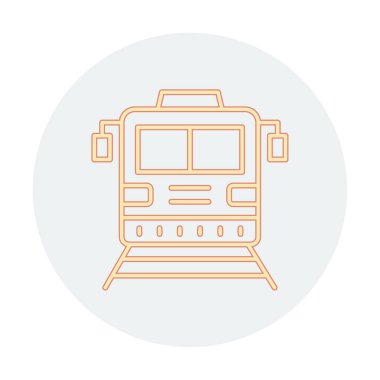 tren simgesi, vektör illüstrasyonu 