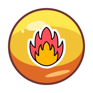 düz ateş simgesi vektör illüstrasyon tasarımı