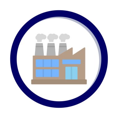 Factory icon, vector illustration simple design