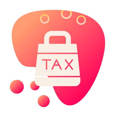 Alışveriş poşeti simgesi, vektör illüstrasyonu basit tasarım