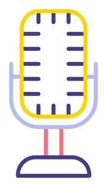 mikrofon web simge vektör çizim 