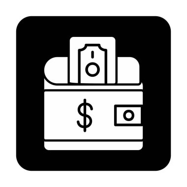 Dolar işareti simgesi tasarımı olan cüzdan