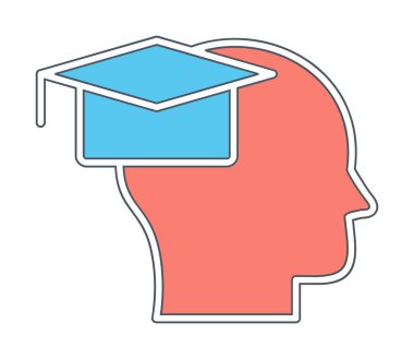 düz eğitim ikonu vektör illüstrasyon tasarımı