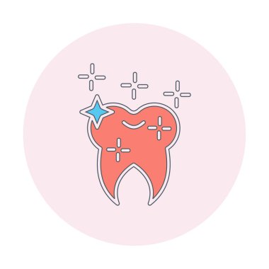 Basit Parlak Diş simgesi, vektör illüstrasyonu