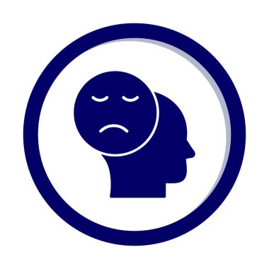 Basit yassı Üzüntü simgesi vektör illüstrasyon tasarımı