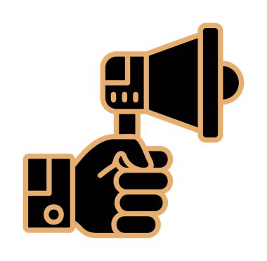 hoparlör, megafon simgesi. vektör çizim.  