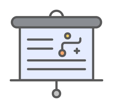 Basit Strateji simgesi, vektör illüstrasyonu