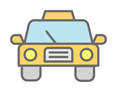 taksi simgesi vektör illüstrasyonu 