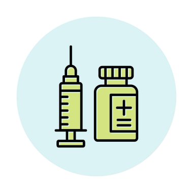 Aşılama web simgesi, vektör illüstrasyonu