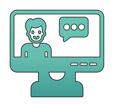 TV haber simgesi, vektör illüstrasyonu basit tasarım