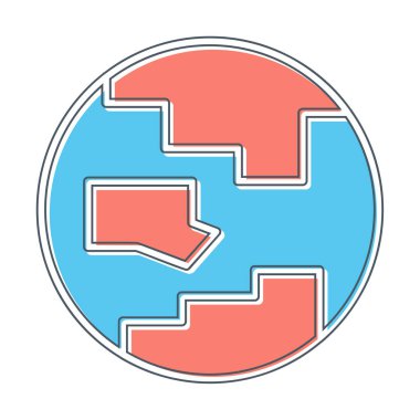 earth icon, vector illustration simple design