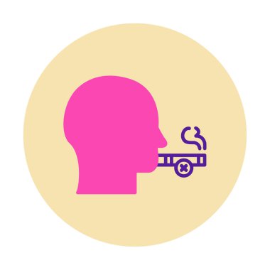 Basit Sigara İçilmez alanı simgesi, vektör illüstrasyonu