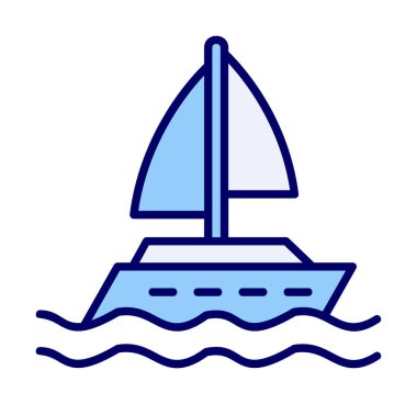 Yat simgesi vektör illüstrasyonu