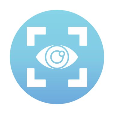 Vizyon düz simgesi, vektör çizim