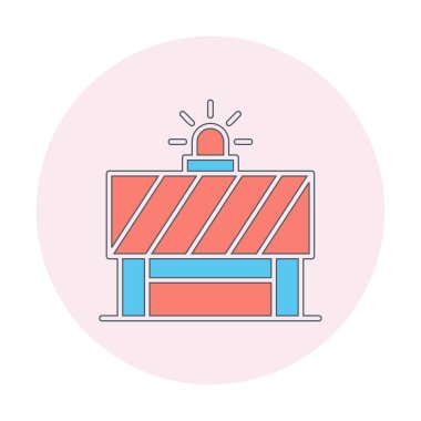 Yol Bariyeri vektör simgesi tasarımı