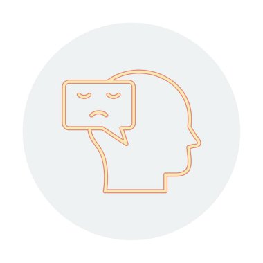 Negatif Düşünce konsepti ikon vektör çizimi