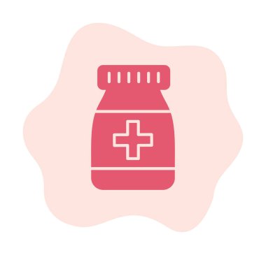 Düz tarzda ilaç şişesi simgesi 