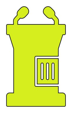 hoparlör kürsü simgesi vektör illüstrasyonu                         