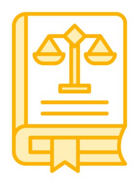 Hukuk kitabı. Web simgesi basit illüstrasyon 