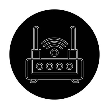  Wi-fi yönlendirici vektör illüstrasyonu