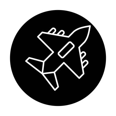 düzlem ikonu vektör illüstrasyonu