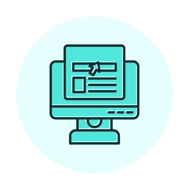 çevrimiçi haber simgesi vektör illüstrasyonu               