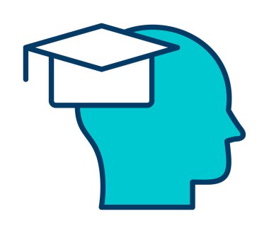 düz eğitim ikonu vektör illüstrasyon tasarımı