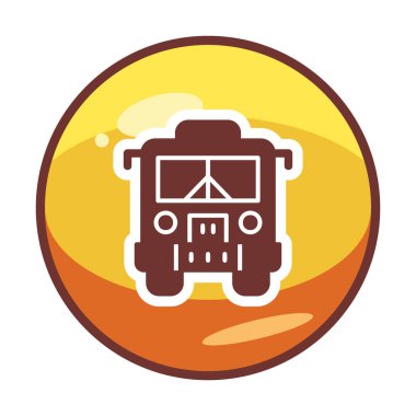 Toplu Taşımacılık web simgesi, vektör illüstrasyonu