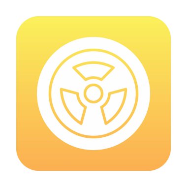 Radyasyon işareti. Web simgesi basit tasarım